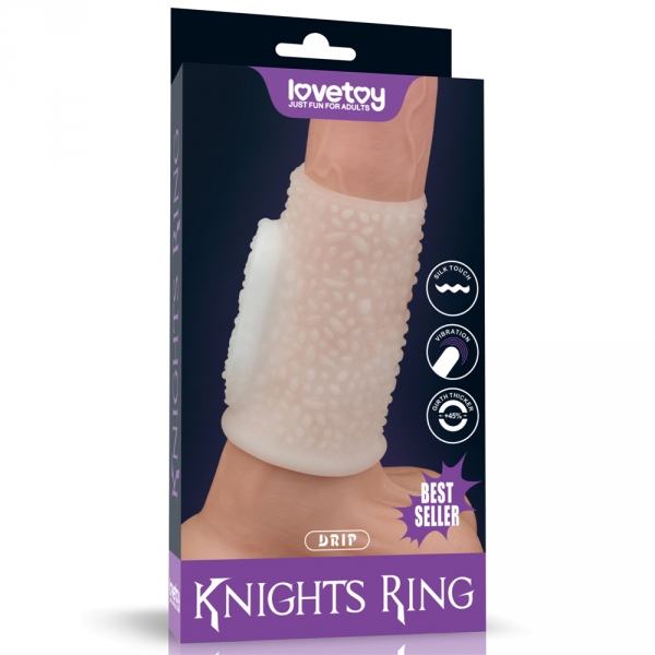 Anillo Knights Goteo Funda Vibradora para el Pene 10cm