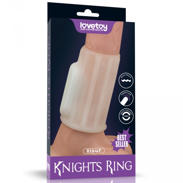 Knights Ring Ridge Manicotto per pene vibrante 10 cm