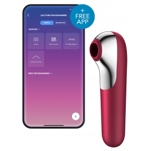 Satisfyer Stimolatore clitorideo Dual Love + vibratore rosso