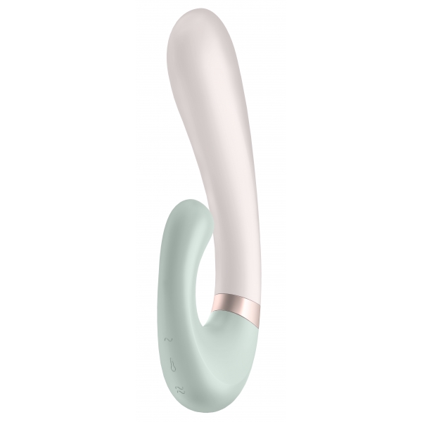 Stimolatore del punto G collegato Heat Wave Satisfyer 14 x 3,5 cm menta