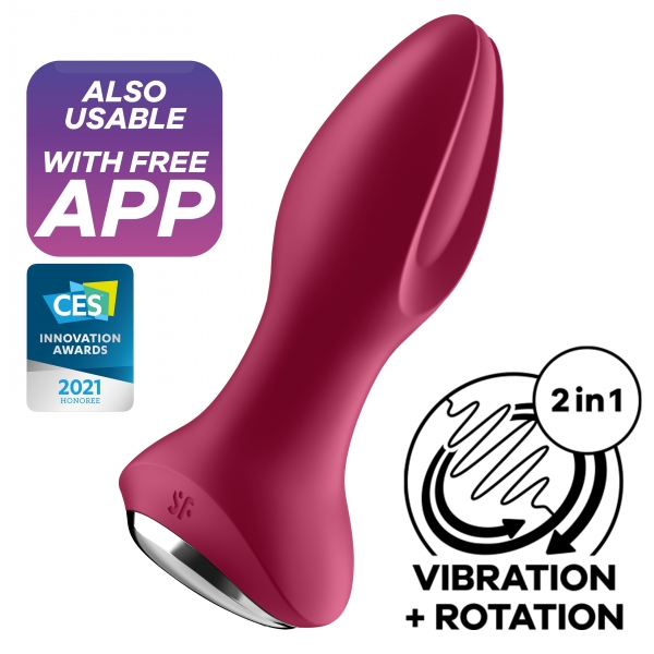 Plug vibrante Connected Rotator Plug Satisfyer 10 x 4 cm Fucsia