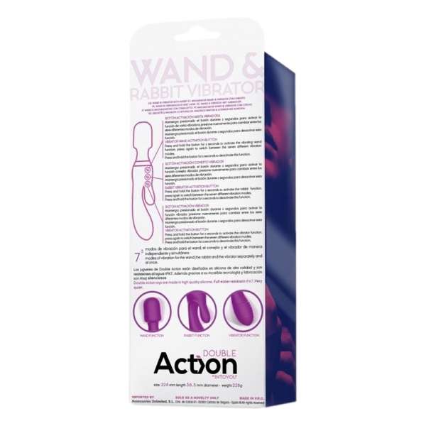 Vibro und Wand Fifteen Action Violet