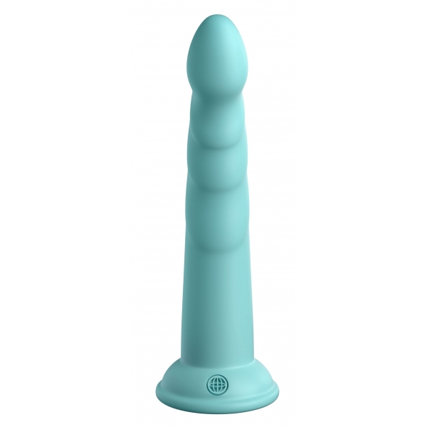 Dildo de Silicone Slim Seven 18 x 3,6cm Turquesa