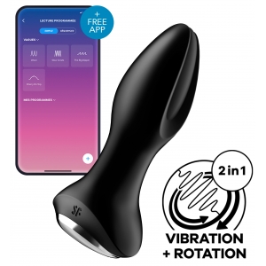 Satisfyer Plug vibrador Connected Rotator 2 Satisfyer 10 x 4cm Negro