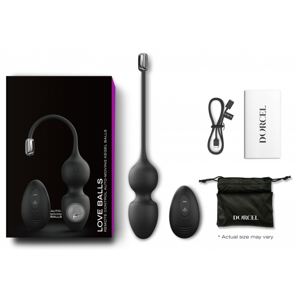 Vibrierendes Ei Love Balls Dorcel 9 x 3.5cm Schwarz