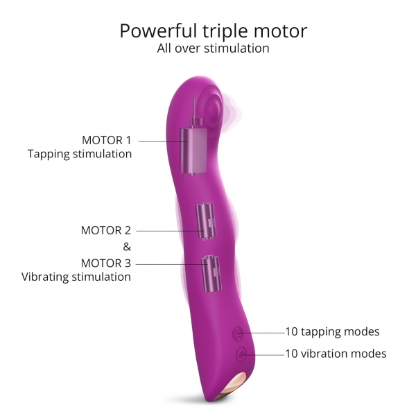 Vibro Swap Love To Love 21cm Morado