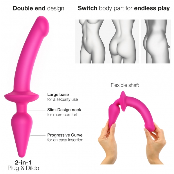 Plug Dildo Switch Strap-On-Me L 16 x 3.4cm Pink