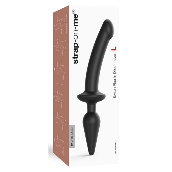 Plug Dildo Switch Strap-On-Me L 16 x 3.4cm Negro