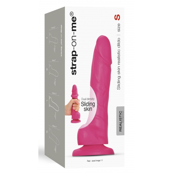 Dildo Deslizante de pele S 13 x 3,7cm Pink