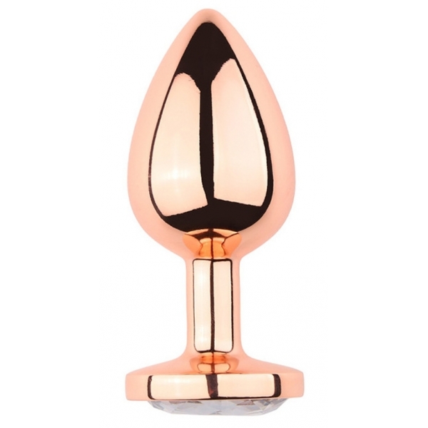 Plug Bijou anal PinkyGold M 7,5 x 3,3 cm Bijou trasparente