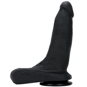 DarkSil Double Color Silicone Large Dildo -01 BLACK