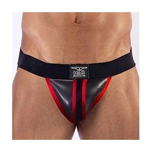 Mr B - Mister B Mister B Neoprene Jockstrap Preto-Vermelho