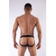 Mister B Neopreen Jockstrap Zwart-Blauw