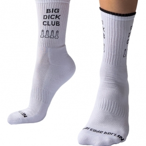 Barcode Berlin BIG DICK CLUB white socks with black trim