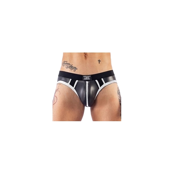 Neoprene Jockstrap Jock Brief Mr B Preto-Branco