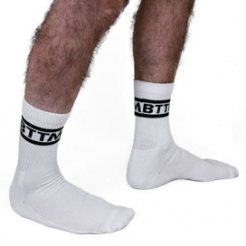 Mr B - Mister B Mister B Crew Socks Bottom 2-Pack White