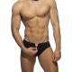 Allover Zip swim trunks Black