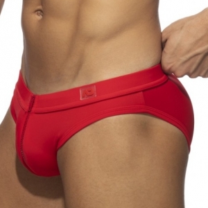 AD Fetish Allover Zip swim trunks Red