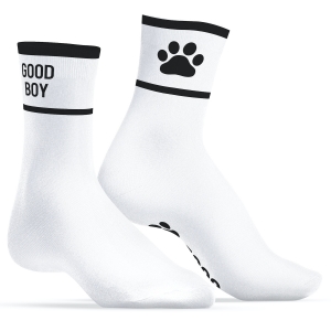 Kinky Puppy Socks Calcetines Good Boy Blanco-Negro