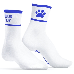 Kinky Puppy Socks Good Boy Socken Weiß-Blau