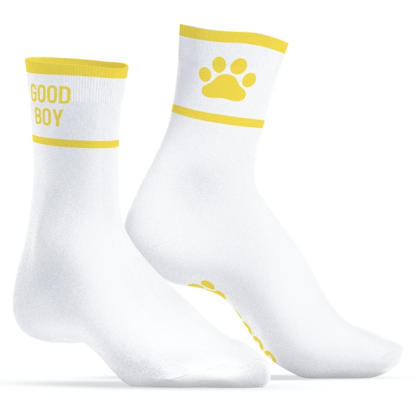 Good Boy Socks White-Yellow