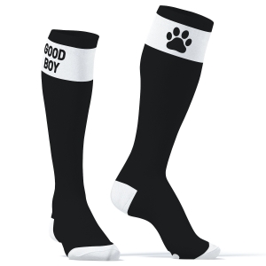 Kinky Puppy Socks Big Good Boy Hoge Sokken Zwart