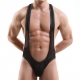 New Breathable Wrestling Bodysuit For Men BLACK