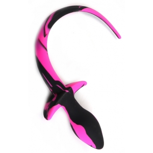 Kinky Puppy Tappo per coda di cane 7,5 x 3,1 cm nero-rosa