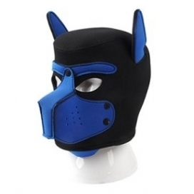 Cachorro Neopreno Perro En Mascara Negro-Azul
