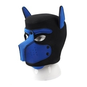 Kinky Puppy Cachorro Neopreno Perro En Mascara Negro-Azul