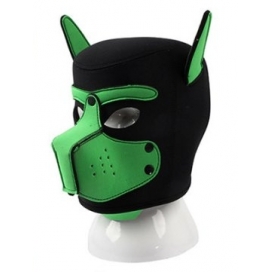 Kinky Puppy Puppy neoprene mask Dog On Black-Green
