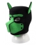 Maschera in neoprene per cuccioli Dog On Nero-Verde