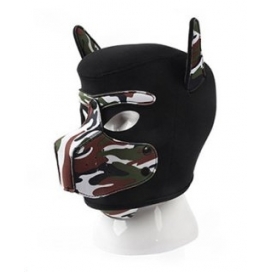 Cachorro Perro Neopreno En Máscara Negro-Camuflaje