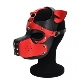 Kinky Puppy Ixo Puppy Hondenmasker Zwart-Rood