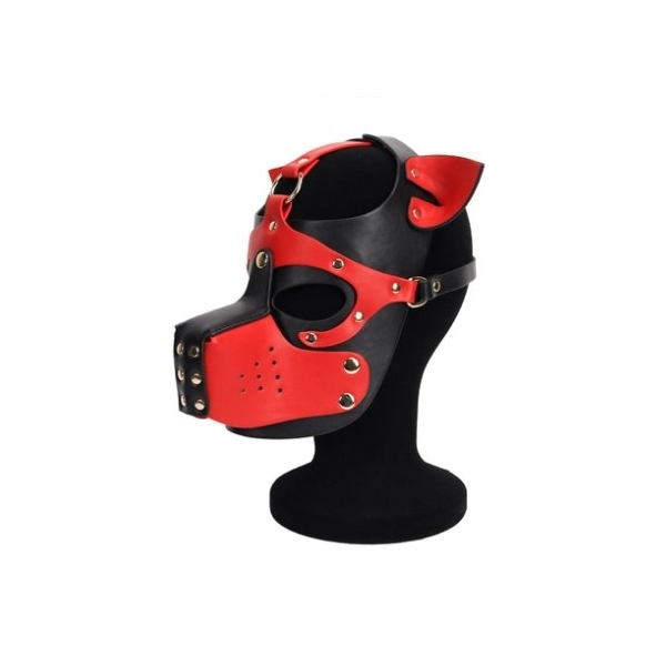 Ixo Puppy Hondenmasker Zwart-Rood
