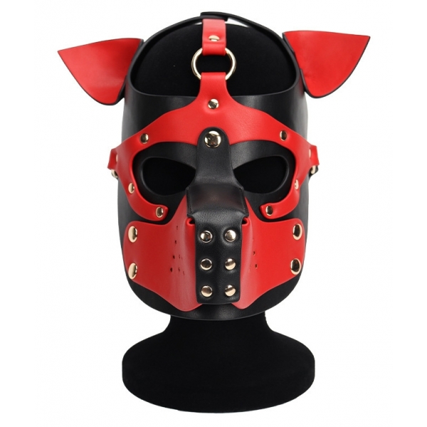 Ixo Puppy Hondenmasker Zwart-Rood