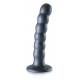 Plug en silicone BEADED G-SPOT S 13 x 2.5cm Gris