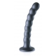 Plug G-Spot com contas M 16,5 x 2,5 cm Cinzento