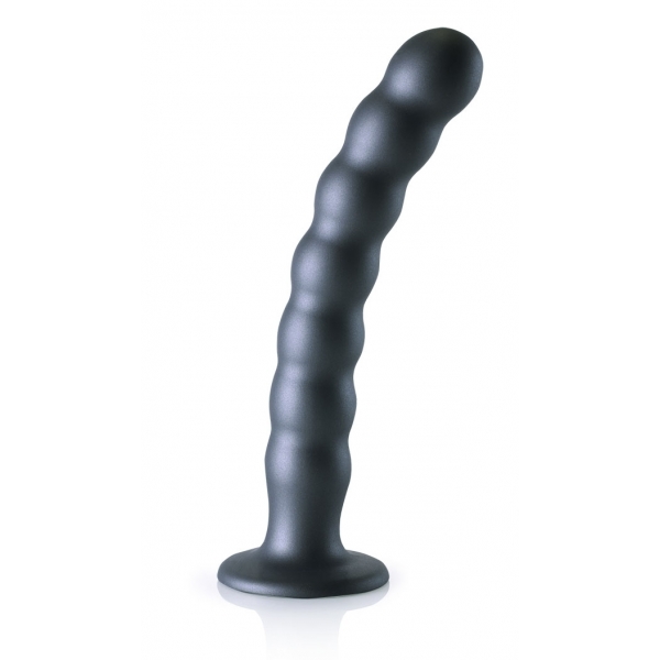 Plug Beaded G-Spot L 20.5 x 3.2cm Grey