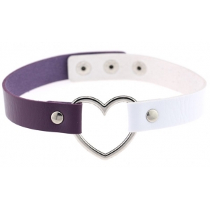 Joy Jewels Girocollo Heart Duo Violet-White