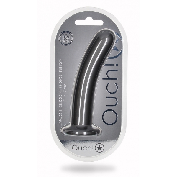 Plug Smooth G-Spot L 17 x 3,5 cm Grigio