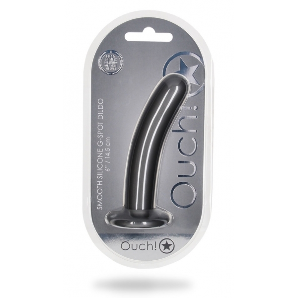 Plug Smooth G-Spot M 14,5 x 3 cm Grigio