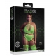 2-Delige Bustier en Jarretelgordel Set Fluogroen