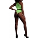 Fluo Green Mesh Bustier and Panty Set