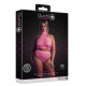 Fluo Pink Bustier and Mesh Panty Set