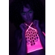 Fluorescerend Roze 2-delige Bustier en Jarretelgordel Set