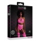 Fluorescerend Roze 2-delige Bustier en Jarretelgordel Set