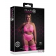 Fluorescerend Roze 2-delige Bustier en Jarretelgordel Set