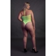 Fluo Green Halter Net Bodysuit