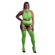 Set verde fluorescente di 2 pezzi con bustier e cintura per reggiseno